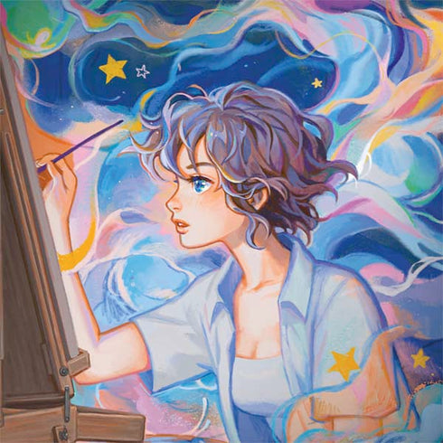 Rainbow Anime Artist Painter by Ivy Dolamore MacBook Skins